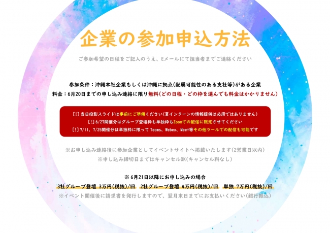 企業の参加申込方法