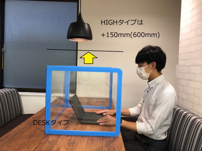 卓上シールド「DESK」タイプ（従来サイズ）使用イメージ