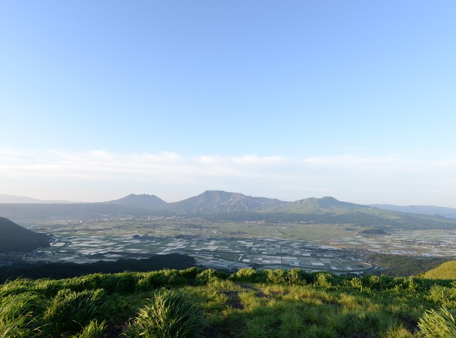 大観峰からみる阿蘇五岳