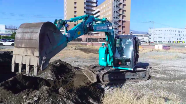 教示再生システム実装対象の油圧ショベルイメージ