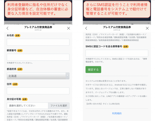 審査に必要な項目を設定することで、審査作業の簡略化と利用者の重複利用や不正購入をシステム側で検知することが可能です