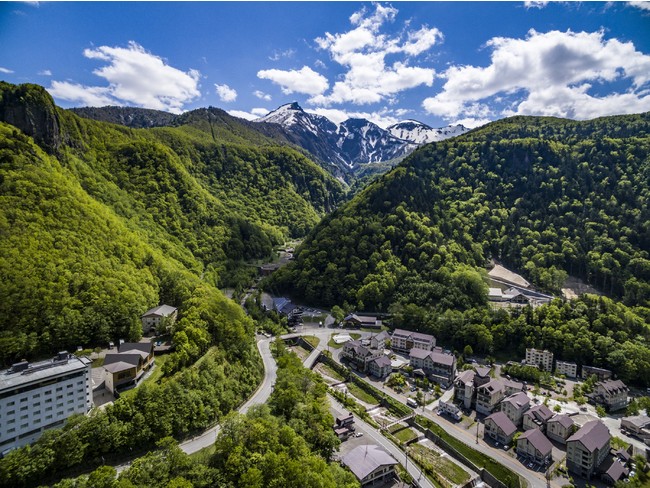 層雲峡温泉街全景