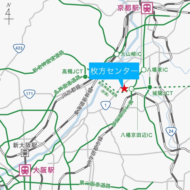 枚方センター周辺地図