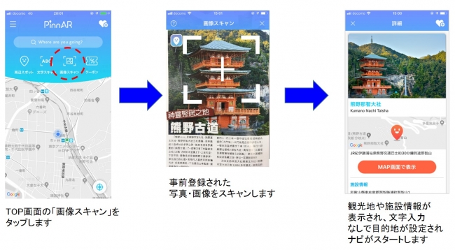 PinnAR画像スキャン機能