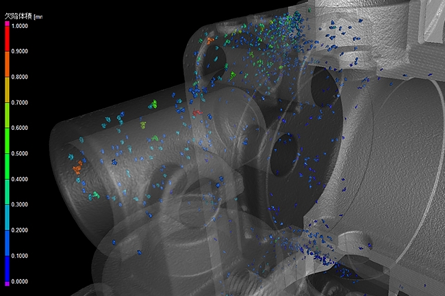 鋳造の内部欠陥検出