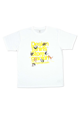 Tシャツ「猫とタテロゴ」表面