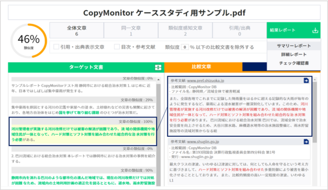 CopyMonitor結果ページサンプル