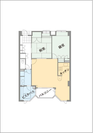 ビスタバスルーム(2LDK) 間取り図