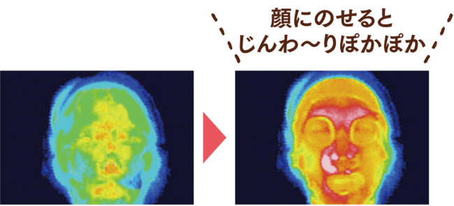 サーモグラフィによる使用時の温度変化