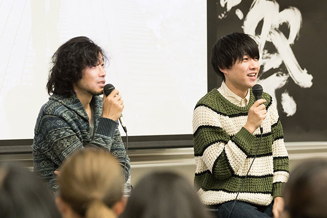 登壇した二人も学生との触れ合いを楽しんでいる様子が伺えた