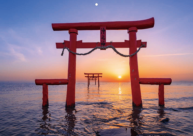 1月 佐賀　大魚神社の海中鳥居