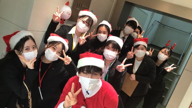 2020年度　オープンキャンパスXmasスペシャル　学生スタッフ様子