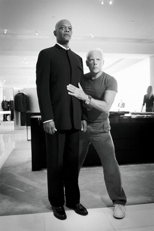 Giorgio Armani and Samuel L. Jackson 2003 年　photocredit Emanuele Scorcelletti