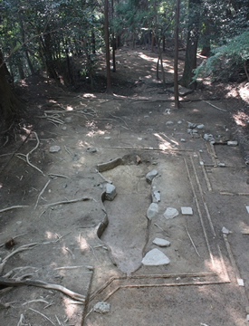 瀧本坊跡 全景（八幡市教育委員会 提供）