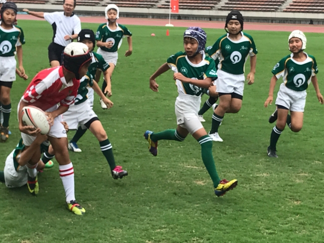 J：COM杯 U-12ラグビー選手権の様子