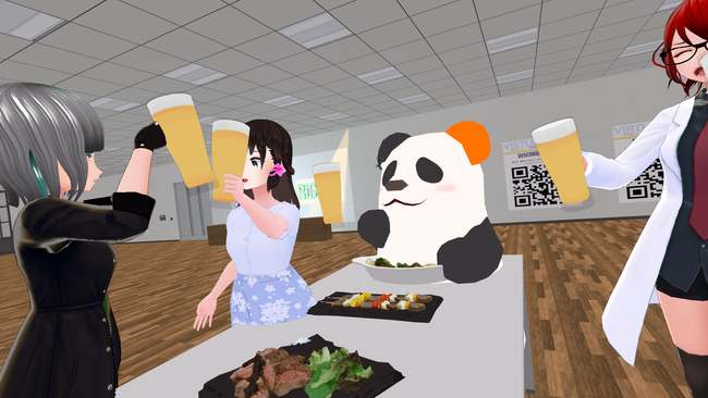 VRでの交流会の様子