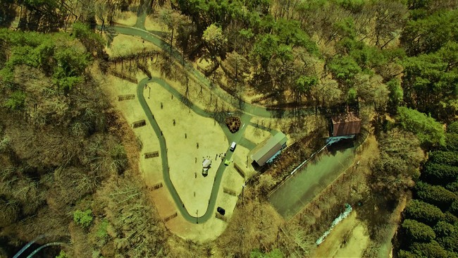 キャンプ場上空から見た風景