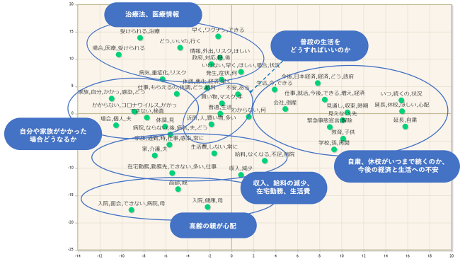 今、不安なこと：自由記述 パースペクティブ (※2020年5月 当社調べ)