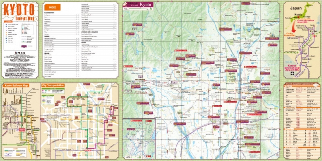 ＜『KYOTO 京都 Tourist Map』地図本体（表）＞