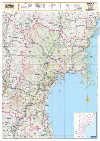 ＜スクリーンマップ 分県地図 一例　宮城県版＞