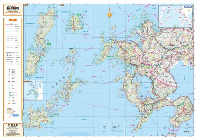 ＜スクリーンマップ 分県地図 一例　長崎県版＞