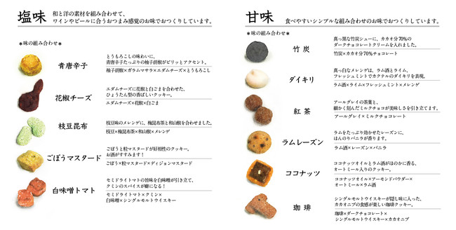 クッキーの味の組み合わせ