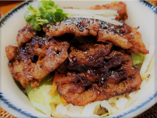 完全菜食の「やきにく風丼」