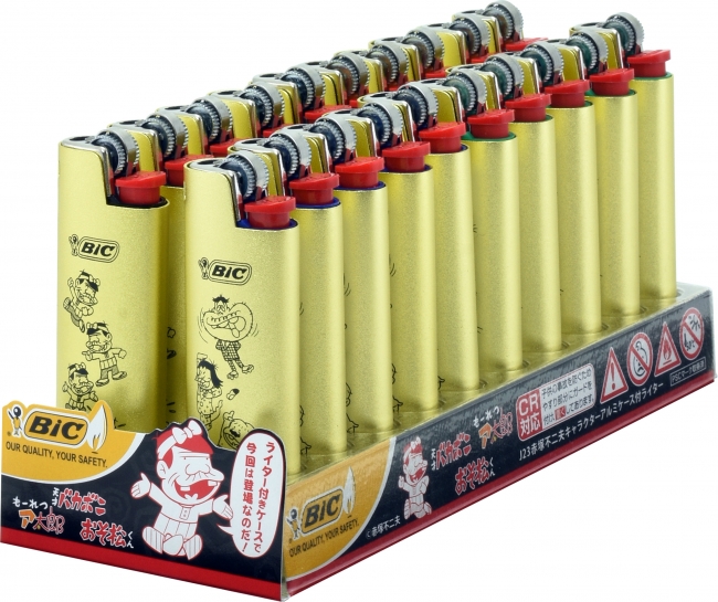 BIC J23 赤塚不二夫キャラクターケース付ライター（20本入トレイ）