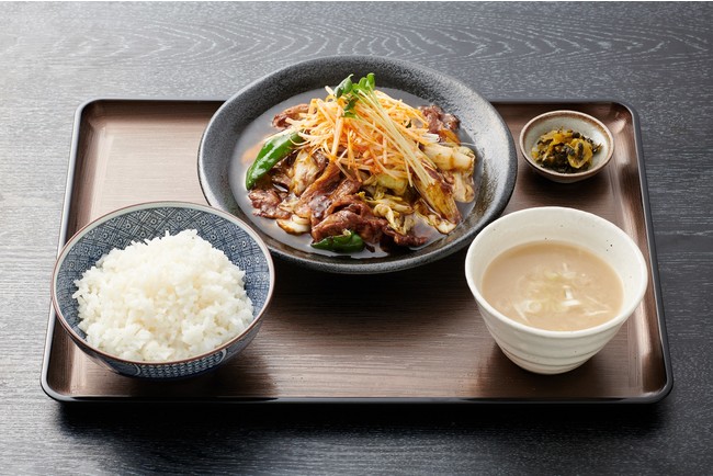 和風回鍋肉定食（辛ネギトッピング）