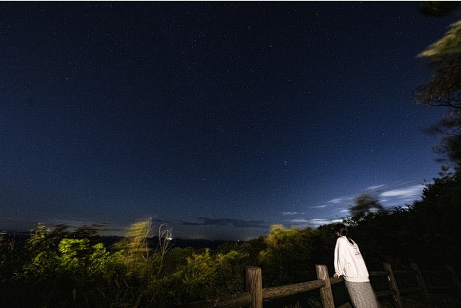 夜は夜景と星を眺めて