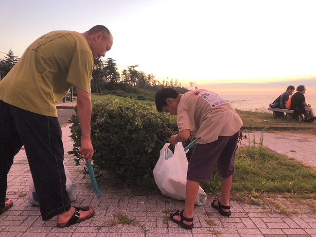 親子でご参加。夏休みの宿題として作文にして提出するそうです。