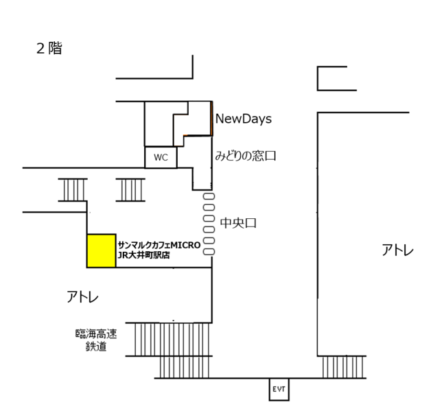 ＜参考＞店舗位置（黄色部）