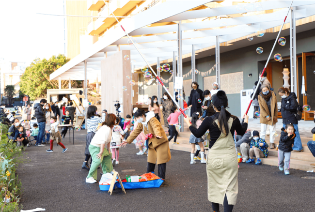 ▲地域プレーヤーによるまちびらきイベント開催時の様子