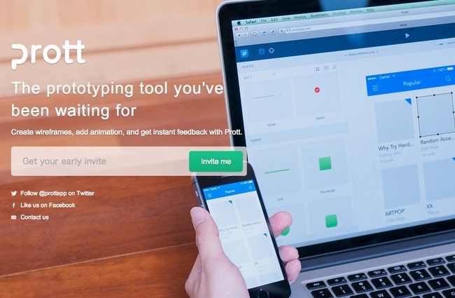 現在開発中のプロトタイピングツール｢Prott｣　http://prottapp.com/