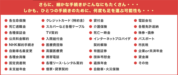 【相続手続き一覧】日本相続事務代行協会