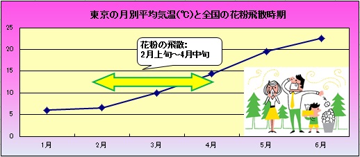 寒い時期から始まる花粉のシーズン