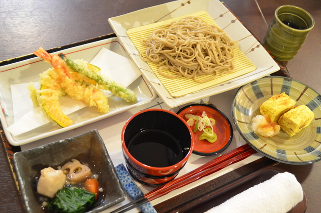 先付 出汁巻き玉子 天麩羅 打立て蕎麦(うどん) 　(温・冷) ぜんざい