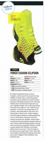 アメリカ『テニスマガジン』POWER CUSHION ECLIPSION掲載誌面