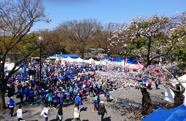 レースのあとも、メイン会場（代々木公園野外音楽堂前広場）では各サービスブースが盛況だった