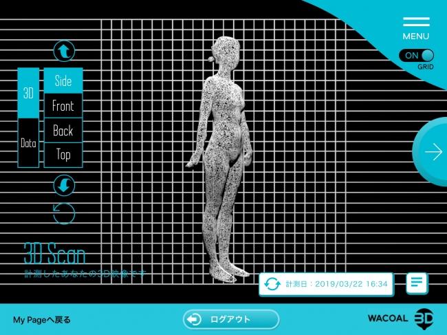 からだの3Dスキャンデータ