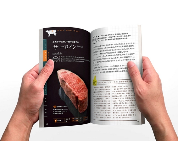 例えば「Sirloin（サーロイン）」は、 ［ナイトの称号を持つ肉］：英語では牛の背中から腰の肉をロインと呼ぶがそこに「Sir」（＝ナイト）の称号がつくおごそかな名の由来には、16世紀中盤にイギリス国王がある日口にしたステーキのあまりの美味しさに「ロインよ、汝にサーの称号を与える！」と高らかに宣言したというエピソードがあるそう。（※諸説あります）